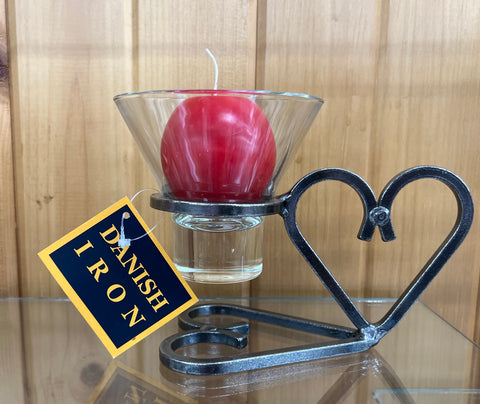 Heart base and Handle Candle Holder