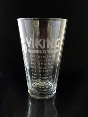 Pint Glass: Viking World Tour